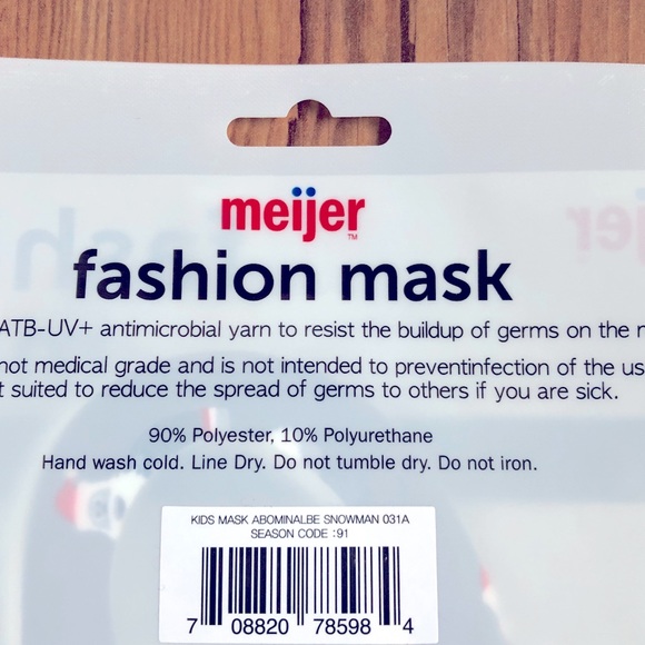 3/$10 NEW Abominable Snowman Face Mask Gray Medium Kids UNISEX ATB-UV+ - Picture 6 of 11